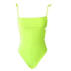 Summer fluorescent yellow swimsuit hot spring swimsuit