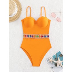   One- Piece Shell Gathering Hot Spring Swimsuit One Piece