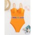   One- Piece Shell Gathering Hot Spring Swimsuit One Piece