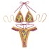 Explosive Neck Hanging Swimsuit Yellow Strappy Bikini Swimsuit
