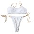 White Strapless Bikini Swimsuit Sexy Woman