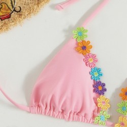 Bikini Hanging Neck Lace Up Women's Swimsuit