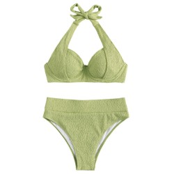 Swimsuit Separate Body Hanging Neck High Waist Bikini Swimsuit
