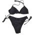 Sexy Black Sunscreen Three-Piece Swimsuit
